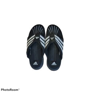 Adidas/ Black White/ Silver Sport  Flip Flop